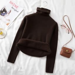 High-Quality Winter Plus Velvet Turtleneck Sweater Women Warm Slim Long Sleeve Elastic Knitted Pullovers Korean Knitwear Sweater