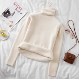 High-Quality Winter Plus Velvet Turtleneck Sweater Women Warm Slim Long Sleeve Elastic Knitted Pullovers Korean Knitwear Sweater