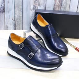 Classic Men's Leather Shoes Double-breasted Round Toe Comfortable Handmade Shoes Fashion Leather Shoes Wedding Men Casual Shoes