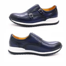 Classic Men's Leather Shoes Double-breasted Round Toe Comfortable Handmade Shoes Fashion Leather Shoes Wedding Men Casual Shoes