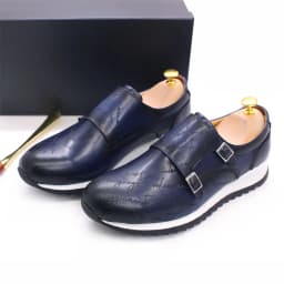 Classic Men's Leather Shoes Double-breasted Round Toe Comfortable Handmade Shoes Fashion Leather Shoes Wedding Men Casual Shoes