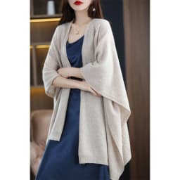 Spring And Autumn High-Quality Wool Shawl Women's Medium-Length Korean Version Of Sleeveless Casual Cashmere Cape Jacket
