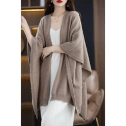 Spring And Autumn High-Quality Wool Shawl Women's Medium-Length Korean Version Of Sleeveless Casual Cashmere Cape Jacket