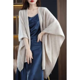 Spring And Autumn High-Quality Wool Shawl Women's Medium-Length Korean Version Of Sleeveless Casual Cashmere Cape Jacket