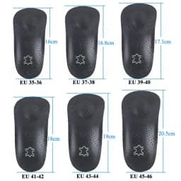 EiD New Arch Support 25mm Orthotic insole Black Leather orthotics Insoles for Flat Foot O/X Leg Corrected Shoe Sole insert pads