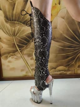 IDEAL MA New Custom Pole Dance Boot Shaft Sleeves With Knee Sponge, Fit For High Heel Sandals & Ankle Short Boots