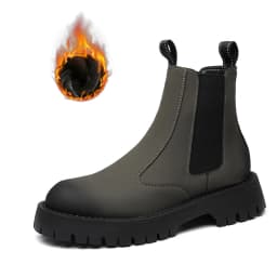 mens luxury fashion chelsea boots black grey platform shoes cowboy autumn winter boot handsome original leather ankle botas mans