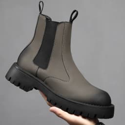 mens luxury fashion chelsea boots black grey platform shoes cowboy autumn winter boot handsome original leather ankle botas mans