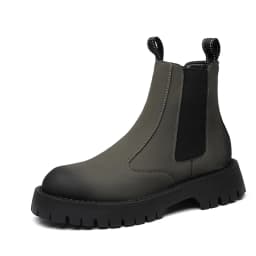 mens luxury fashion chelsea boots black grey platform shoes cowboy autumn winter boot handsome original leather ankle botas mans
