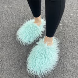 Women Summer Luxury Fluffy Faux Fur Slides Amazing Fur Sandals