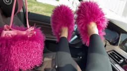 Women Summer Luxury Fluffy Faux Fur Slides Amazing Fur Sandals