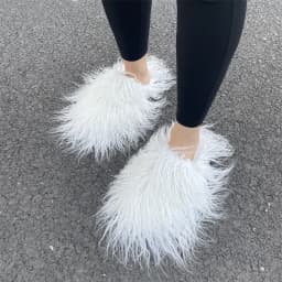 Women Summer Luxury Fluffy Faux Fur Slides Amazing Fur Sandals