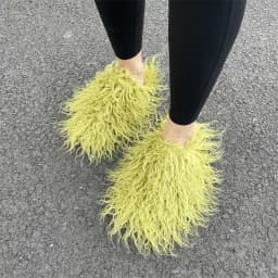 Women Summer Luxury Fluffy Faux Fur Slides Amazing Fur Sandals