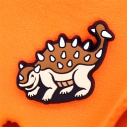 Original 1pcs Dilophosaurus PVC Shoe Charms Accessories Decorations Jurassic Dinosaurs Bus Designer Shoe Clips Buckle Kids Gifts