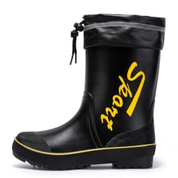 Rope Tied Rain Shoes for Men Rubber Soles Kitchen Shoes Job Security Boots Outdoor Climbing Fishing Shoes Cotton Platform Boots