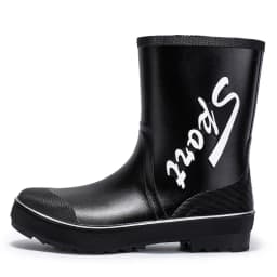 Rope Tied Rain Shoes for Men Rubber Soles Kitchen Shoes Job Security Boots Outdoor Climbing Fishing Shoes Cotton Platform Boots