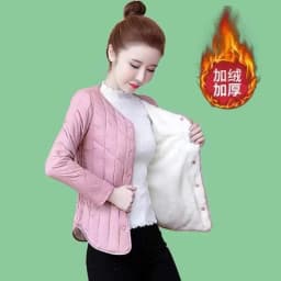 5XL Add Velvet Cotton Coat Women Lightweight Down Cotton Jacket 2024 Autumn And Winter Parkas Female Short Jackets Looes Coats