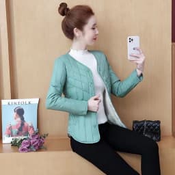 5XL Add Velvet Cotton Coat Women Lightweight Down Cotton Jacket 2024 Autumn And Winter Parkas Female Short Jackets Looes Coats