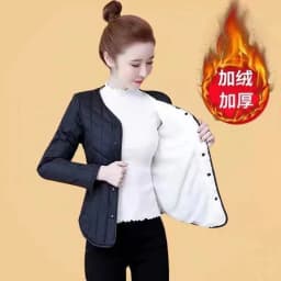 5XL Add Velvet Cotton Coat Women Lightweight Down Cotton Jacket 2024 Autumn And Winter Parkas Female Short Jackets Looes Coats