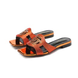 2023 Summer New Fashion Women's Slippers Luxury Crystal Party Shoes Square Toe Open Toe Comfortable Low Heel Women's Shoes 35-44