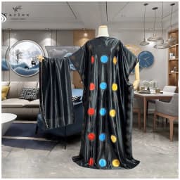 Women Dress Inlaid Mubarak Dubai Femme Luxury Muslim Dress Kaxikakuma African Abaya For Women Kaftan islamic Clothing With Scarf