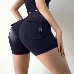 TRY TO BN Shorts Women Sport With Pocket Buttocks Fitness Workout High Waist Tights Leggings Push Up Cycling Shorts Gym Clothing