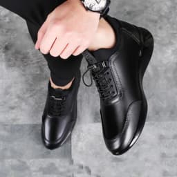 New Men's Vulcanize Shoes Men Casual Shoes PU Leather Design Shoes Height Increase 6-8CM Gym Business Fashion Male Sneakers