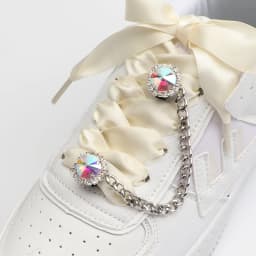 1 Pair Shoe Buckle Clips Shoelace Chain Charms Sneakers Colorful Crystal Gemstone Decoration Ornaments Pendant Trend Accessories