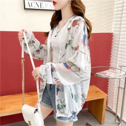 Women's Trench Coat Jacket Hooded Sun Protection Clothing Summer Loose Large Size Anti-UV Breathable Thin Outdoor Sportswear New