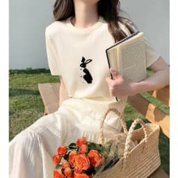 ice silk knitted short sleeve women Korean white rabbit cotton thread T shirt summer new bottom top cotton and linen half sleeve