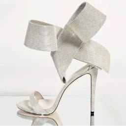 Summer Red Black Green Satin Big Butterfly Knot High Heel Sandals Sexy Women Night Club Bow Tie One Line Ankle Strap Heels Shoes