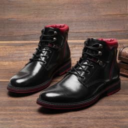 ZFTL Men's boots British style single boots autumn new shiny leather boots Basic boots Men Black Ankle Boots Retro Casual Bots