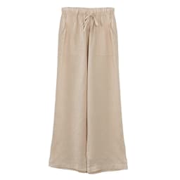 Casual 100% Linen Women's Pants Solid Loose Elastic High Waist Drawstring Trouser Korean Fashion Harajuku Streetwear Sweatpants