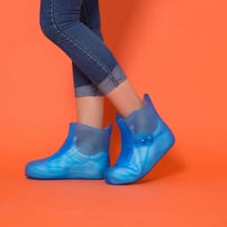 Thicken Shoe Protector Men Waterproof Shoe Covers Blue Overshoes Water Proof Boot Covers Galoshes Women Reusable Rain Shoe Cover