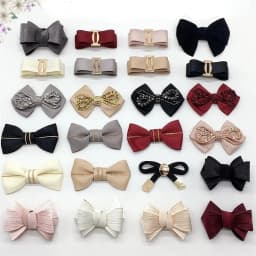 Women's single shoe Rhinestone bow cloth flower shoe surface decoration suede ladle shoes paste shoe repair accessories