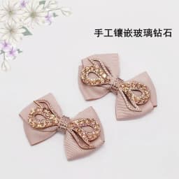 Women's single shoe Rhinestone bow cloth flower shoe surface decoration suede ladle shoes paste shoe repair accessories