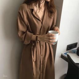 Shirt Dress For Women Harajuku Aesthetic Vintage Clothes Woman Korean Fashion Maxi Robe Casual Dresses Long Brownblack