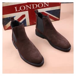 Korean style men boots cowboy casual shoes cow suede leather chelsea boot spring autumn platform ankle botas hombre chaussures