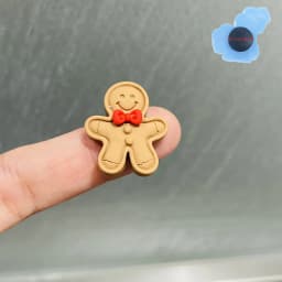 Cute 1Pcs Gingerbread Man Rainbow Shoe Charms Decorations Shoe Accessories Fit Wristbands Children X-mas Present