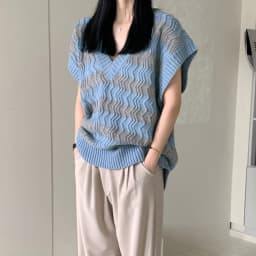 Casual Basic Sleeveless Sweater Jacket Coat, V-Neck Striped Knitted Vest, Plus Size Pullover, Spring Waistcoat, 2023