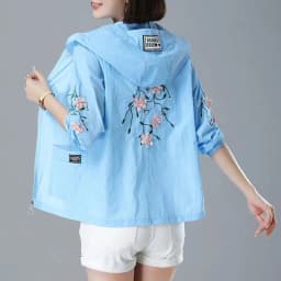 Embroidery Print Hooded Thin Coat Spring Summer Oversize 5xl Loose Jackets Women Casual Sun Protection Outwear Elegant Chaquetas