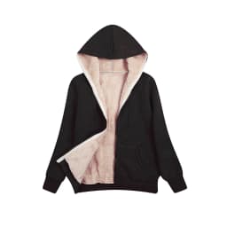 Winter Women Hooded Plush Coat Fleece Hoodies S-2XL Zipper Sweatshirt Long Sleeve Sweater Jacket