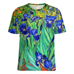 Vincent Van Gogh T-Shirts Irises Flower Print Street Fashion Oversized T Shirt Short Sleeves Trendy Tee Shirt Summer Clothes