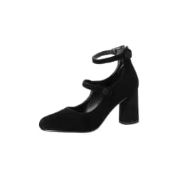 MKKHOU Fashion Pumps New High Quality Leather Retro Mary Jane Shoes Round Toe Chunky Heel High Heels Commuter Women Shoes