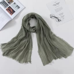 2026 Muslim Fashion Women Crinkle Hijab Scarf Soft Solid Head Scarves Turban Shawls and Wraps Hijab femme musulman kopftuch