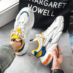 2023 New Fashion Shoes Men Chunky Sneakers Mesh Lightweight Trendy Casual Shoes Non-slip Tennis Sports Shoes Athletic