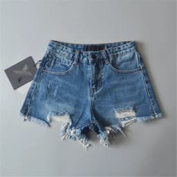2024 Summer denim shorts for women black jeans shorts women distressed short mujer white jean shorts ripped y2k streetwear