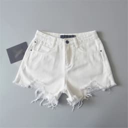 2024 Summer denim shorts for women black jeans shorts women distressed short mujer white jean shorts ripped y2k streetwear