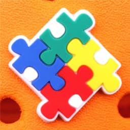 Funny Puzzle Style Shoe Charms Novelty Autism Friendly Garden Shoes Accessories Decoration fit Buckle Kids Gifts