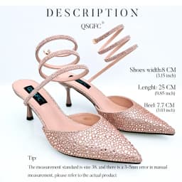 QSGFC Fashionable Girly Style Shoes And Bag Full Diamond Women's Pointed Toe High Heels African Popular Wedding Shoes and Bag